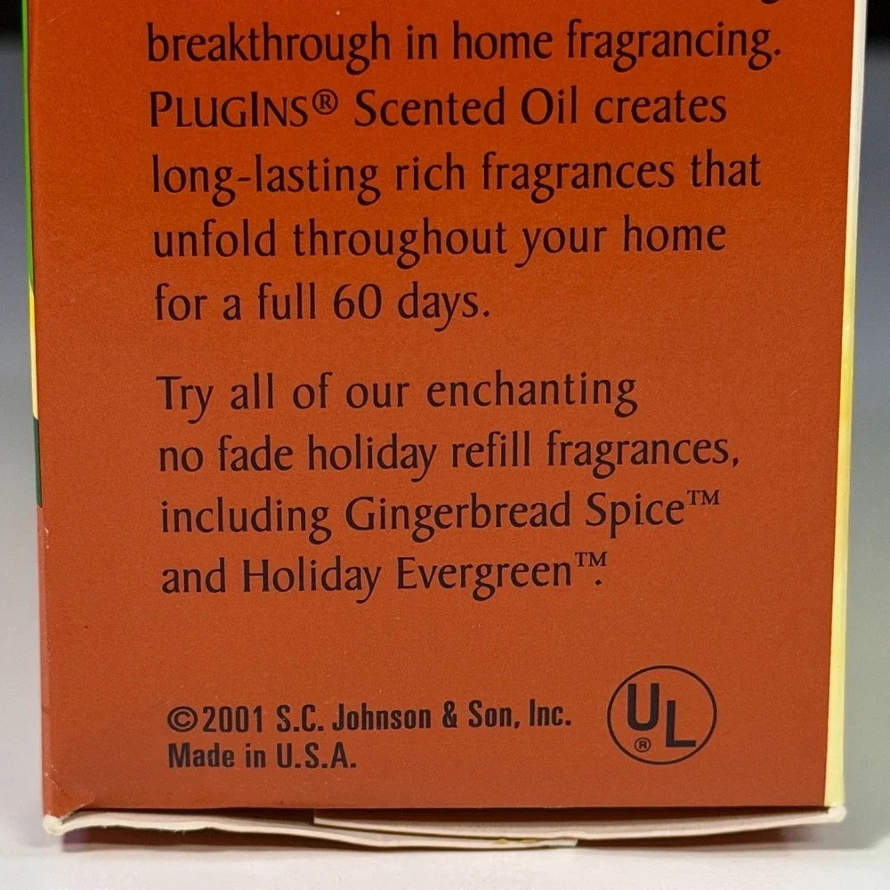 NOS VTG 2001 Glade PlugIns Apple Cinnamon Scented Oil Starter Kit Free Warmer